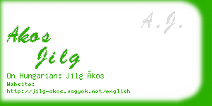 akos jilg business card